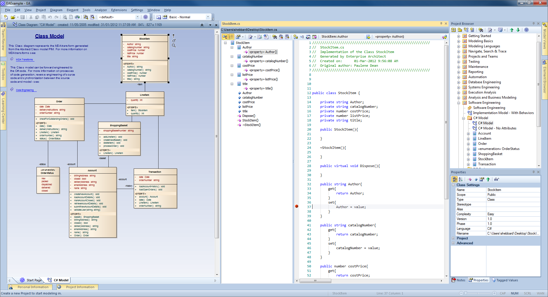 Enterprise Architect Corporate Edition: Code Engineering