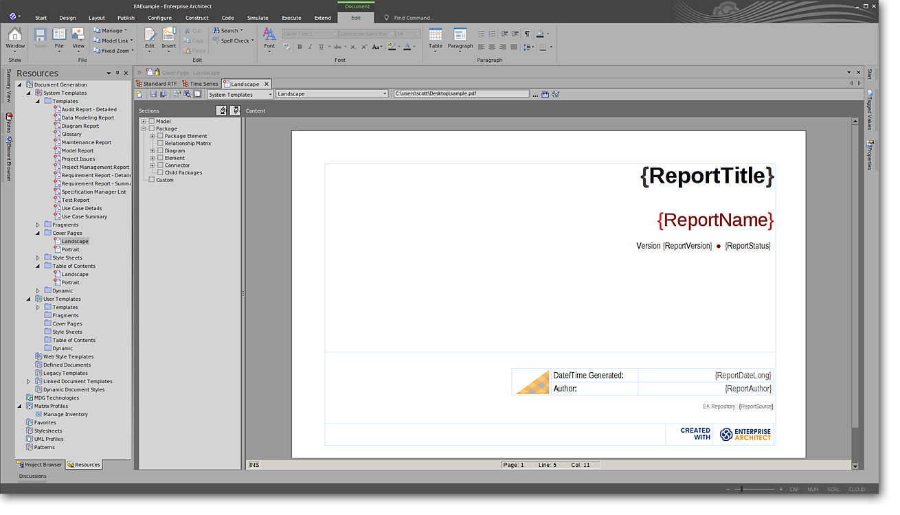 Enterprise Architect: Powerful Document Generation