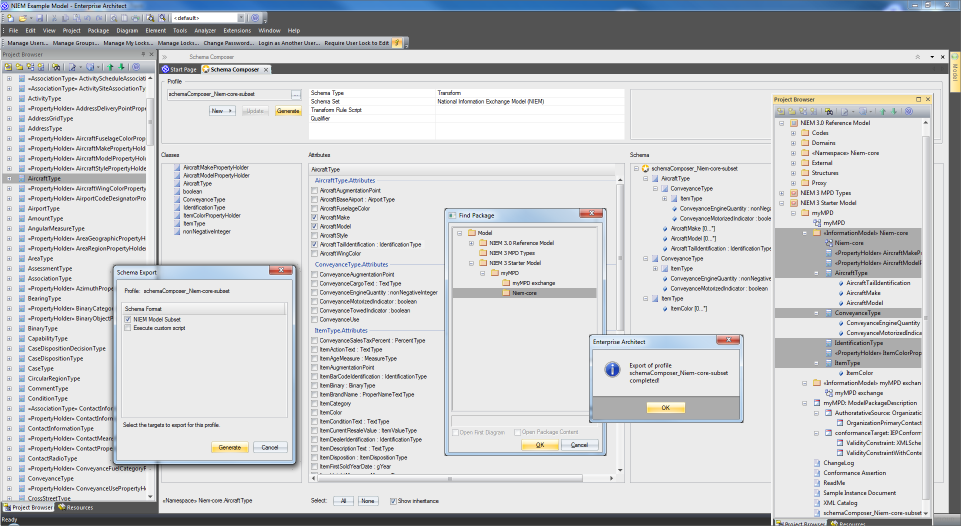 Enterprise Architect Ultimate Edition: Schema Composer