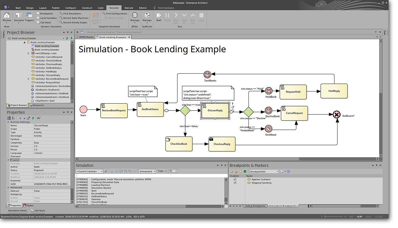 Enterprise Architect: Business Simulation