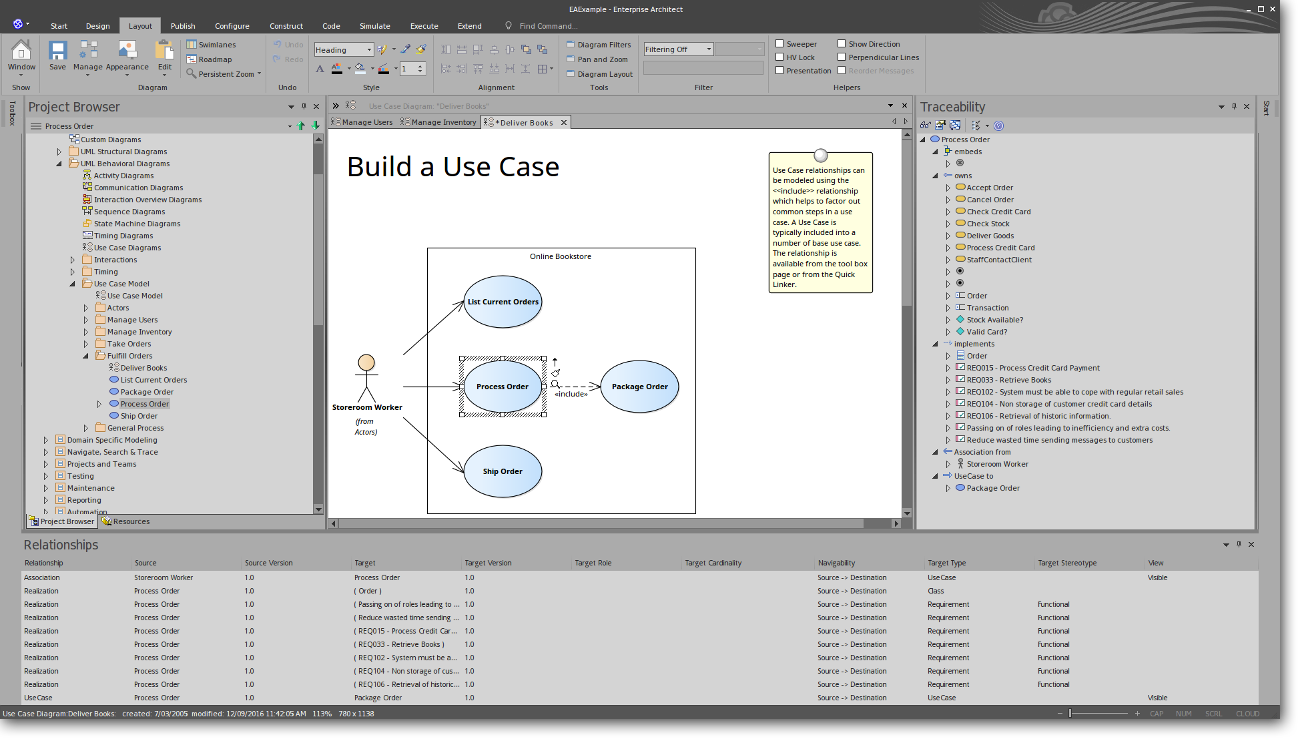 Enterprise Architect: Build upon UML